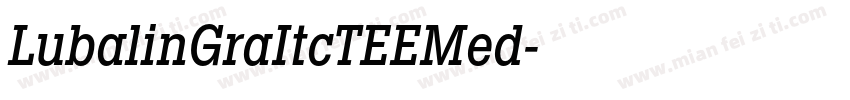 LubalinGraItcTEEMed字体转换