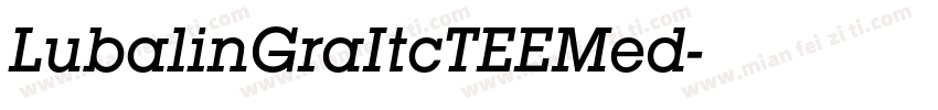 LubalinGraItcTEEMed字体转换