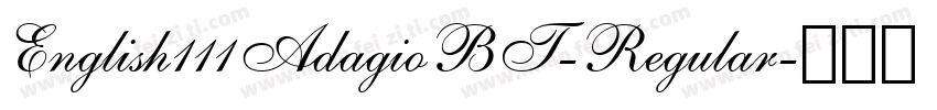 English111AdagioBT-Regular字体转换