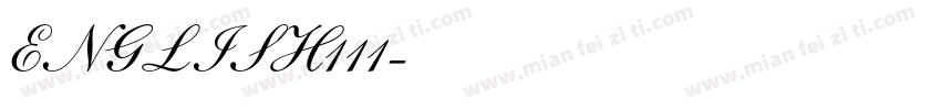 ENGLISH111字体转换