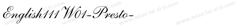 English111W01-Presto字体转换