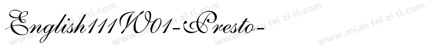 English111W01-Presto字体转换
