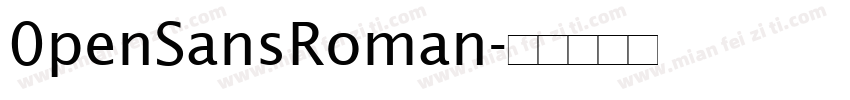 0penSansRoman字体转换