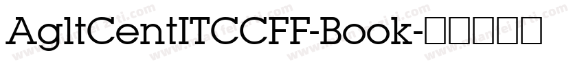 AgltCentITCCFF-Book字体转换