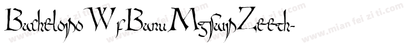 BacheloroWfBanuMgsairZeeth字体转换
