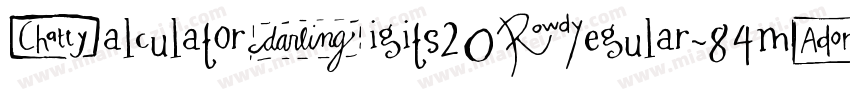 CalculatorDigits20Regular-84mA字体转换