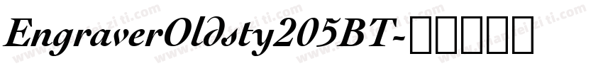 EngraverOldsty205BT字体转换