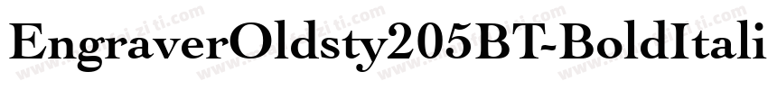 EngraverOldsty205BT-BoldItalic字体转换