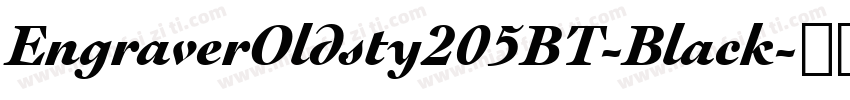 EngraverOldsty205BT-Black字体转换