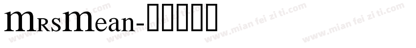 MrsMean字体转换