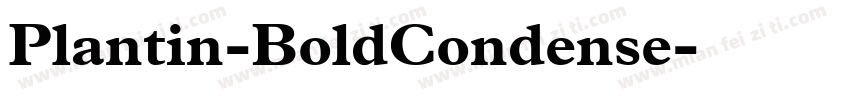 Plantin-BoldCondense字体转换
