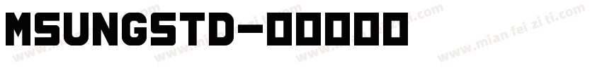 MSUNGSTD字体转换
