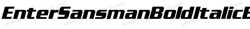 EnterSansmanBoldItalicBoldItalic字体转换