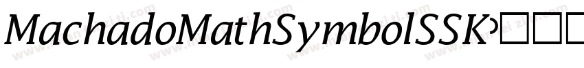 MachadoMathSymbolSSK字体转换