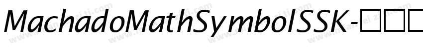 MachadoMathSymbolSSK字体转换