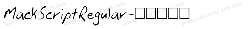 MackScriptRegular字体转换