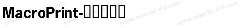 MacroPrint字体转换