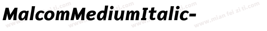 MalcomMediumItalic字体转换