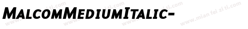 MalcomMediumItalic字体转换