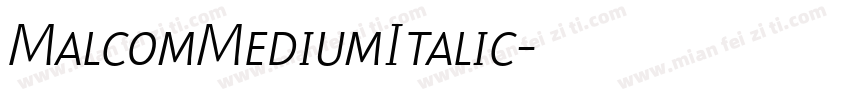 MalcomMediumItalic字体转换