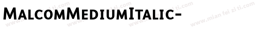 MalcomMediumItalic字体转换