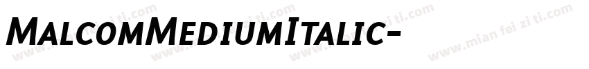 MalcomMediumItalic字体转换