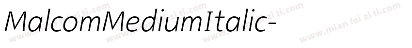 MalcomMediumItalic字体转换