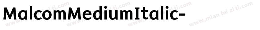 MalcomMediumItalic字体转换