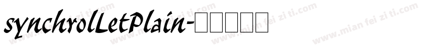 synchrolLetPlain字体转换