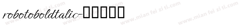 robotoboldtalic字体转换