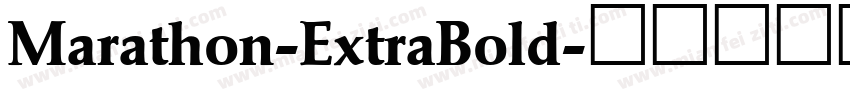Marathon-ExtraBold字体转换