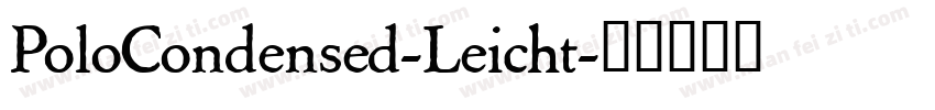 PoloCondensed-Leicht字体转换