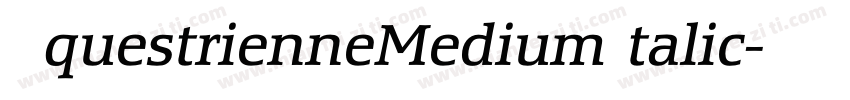 EquestrienneMediumItalic字体转换