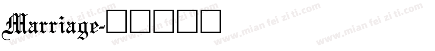 Marriage字体转换
