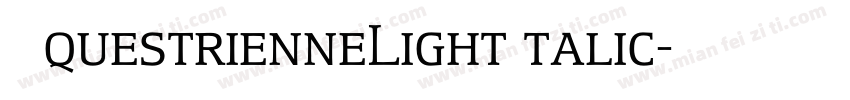 EquestrienneLightItalic字体转换