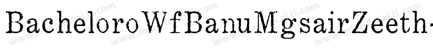 BacheloroWfBanuMgsairZeeth字体转换