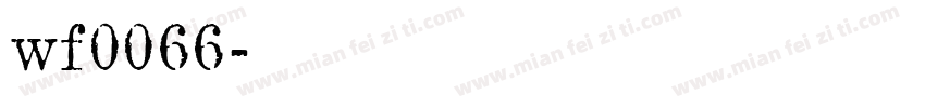 wf0066字体转换