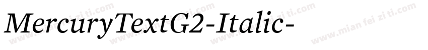 MercuryTextG2-Italic字体转换