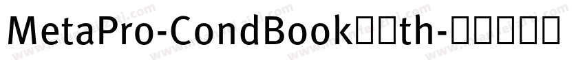 MetaPro-CondBook苹果th字体转换