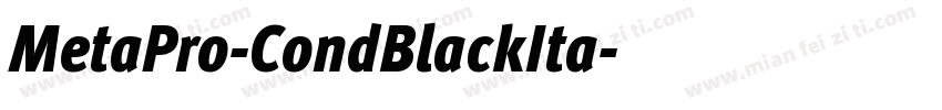 MetaPro-CondBlackIta字体转换
