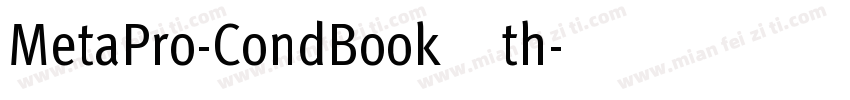 MetaPro-CondBook苹果th字体转换