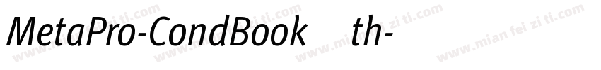 MetaPro-CondBook苹果th字体转换