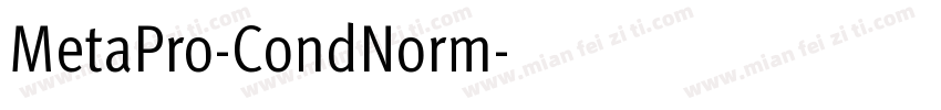 MetaPro-CondNorm字体转换