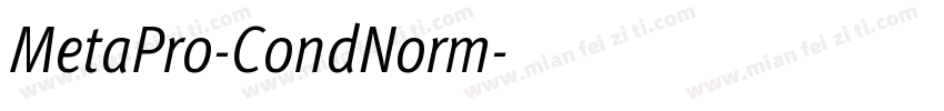 MetaPro-CondNorm字体转换
