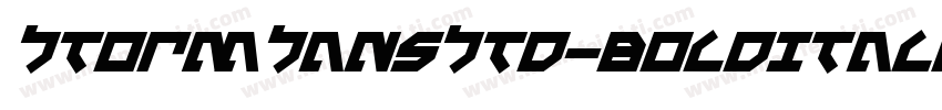 StormSansStd-BoldItalic字体转换