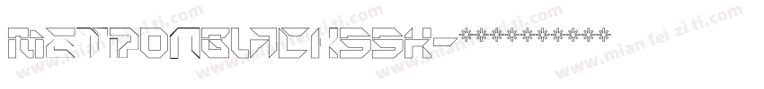 MetronBlackSSK字体转换