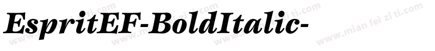 EspritEF-BoldItalic字体转换