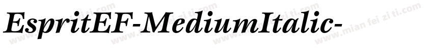 EspritEF-MediumItalic字体转换