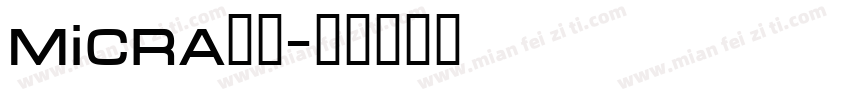 micra粗体字体转换