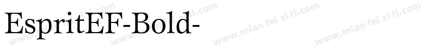 EspritEF-Bold字体转换